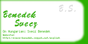 benedek svecz business card